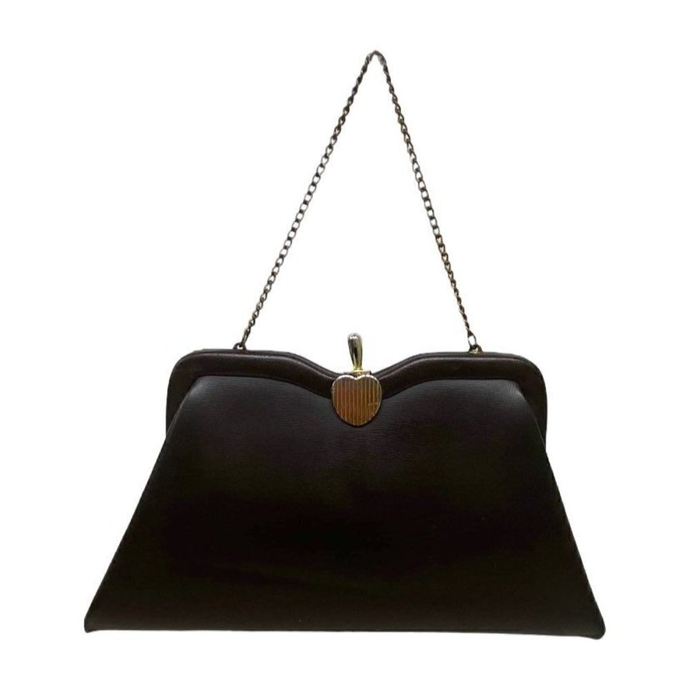 Classic Black Evening Clutch with Chain Handle